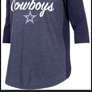 Women's Navy Blue Cowboys Long Sleeve Tee